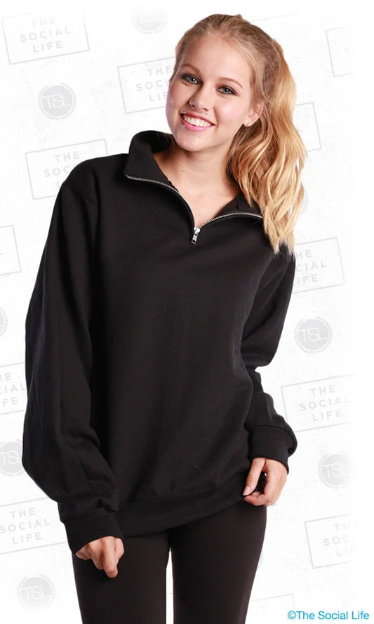 1/4-Zip Cadet Collar Sweatshirt