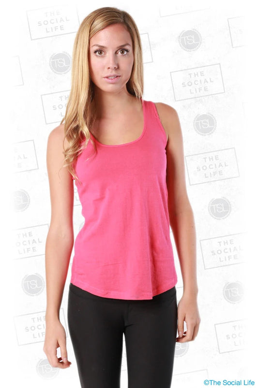 Scoop Neck Curve Hem Tank